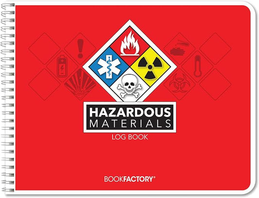 BookFactory Hazardous Material Log Book/Haz Mat Materials Tracking Logbook by BookFactory