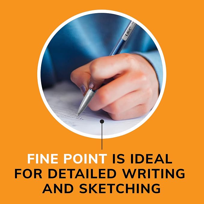 BIC Xtra Precision Mechanical Pencil, Fine 0.5 mm Point and Built-In Eraser - Image 2