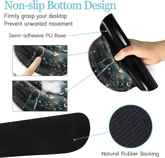 LIMKRIAN Anime Book Mouse Pad Set Large Desk Matt - Image 5
