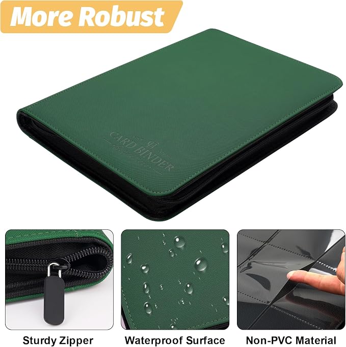 9 Pockets Card Binder, Premium Zip Trading Card Binder, 540 Double Sided Pocket - Image 3