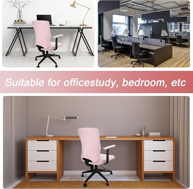 Tallew 8 Pcs Office Chair Covers Set Computer Universal Protective Stretchable - Image 6