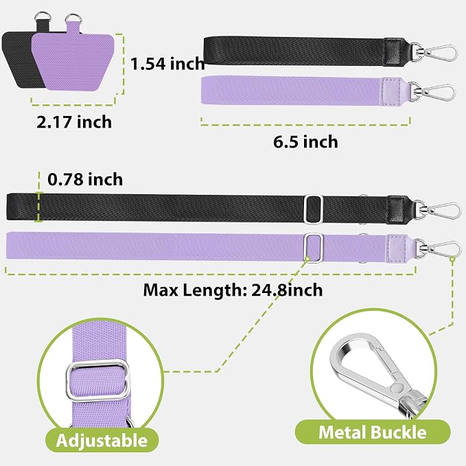 takyu Phone Lanyard, 2 Pack Adjustable Anti-Drop Neck/Wrist Strap - Image 3