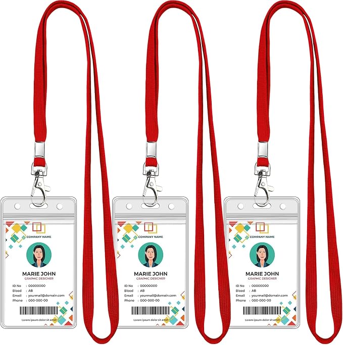 3 Pack Clear ID Badge Holder by koorito