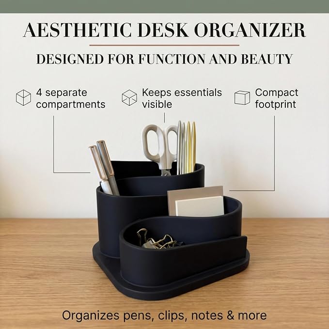 OAKOA Black Desk Organizer - Image 3