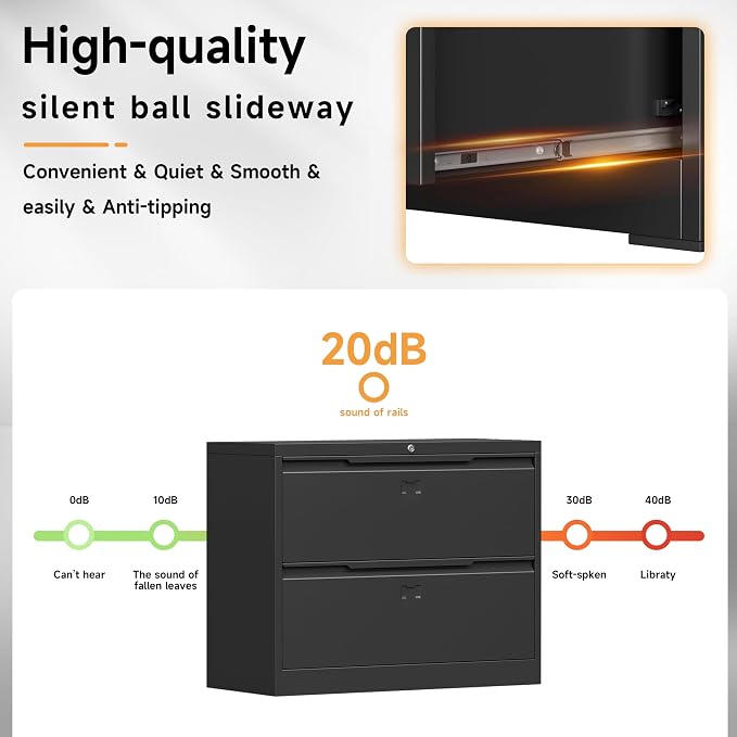 Bestoo 2-Drawer Lateral File Cabinet - Image 7