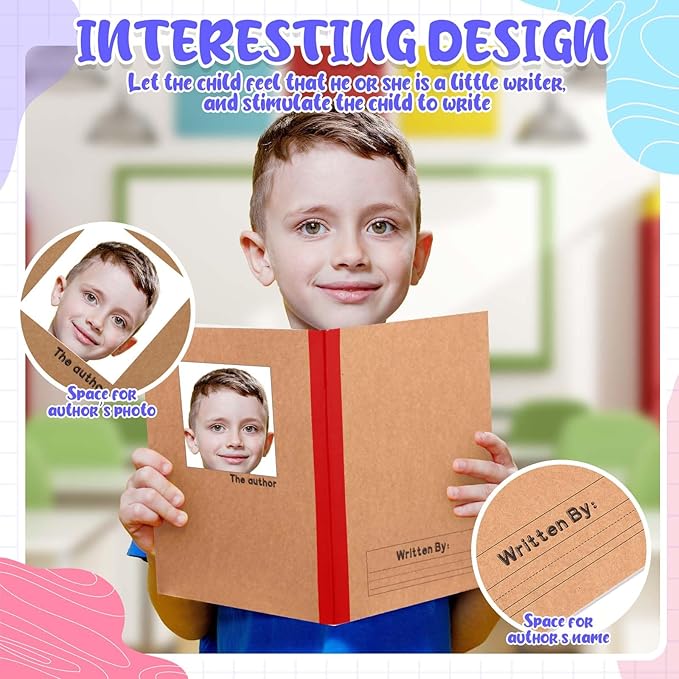 Henoyso 10 Pcs 120 Pages Primary Composition Notebooks K-2, Primary Journal Grades K-2, Writing Journal Practice Notebook for Kids in Preschool, Kindergarten, Back to School Supplies (Stylish)-DeskLoop Office