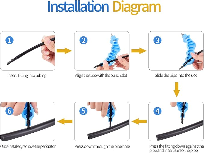 2-in-One Drip Irrigation Tubing Hole Punch Fitting Insertion Tools Drip Tube - Image 4