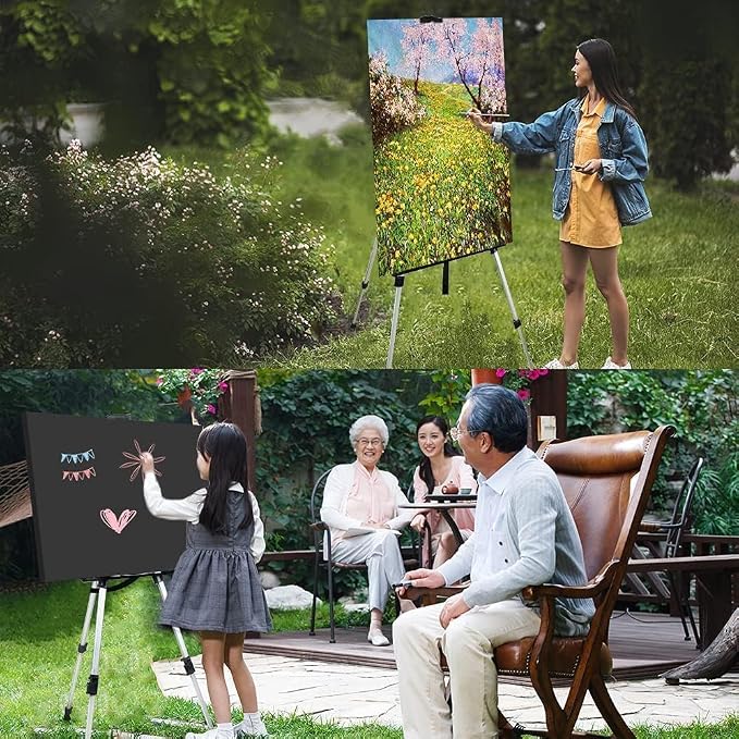 RRFTOK Art Painting Artist Easel Stand, Aluminum Metal Tripod Adjustable Easels - Image 9