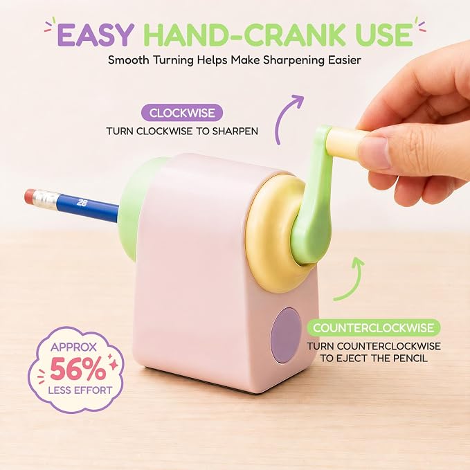M&G Manual Pencil Sharpener, Hand Crank Pencil Sharpener - Image 3