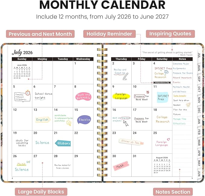 Planner 2026-2027, Monthly and Weekly Academic Planner July 2026 - Image 2