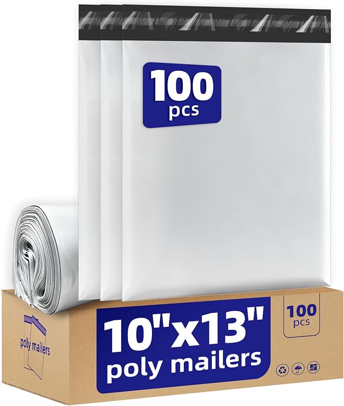 100pcs Poly Mailers 10x13 for Ecommerce Shipping, Online Retail Packaging by WeenonAudio