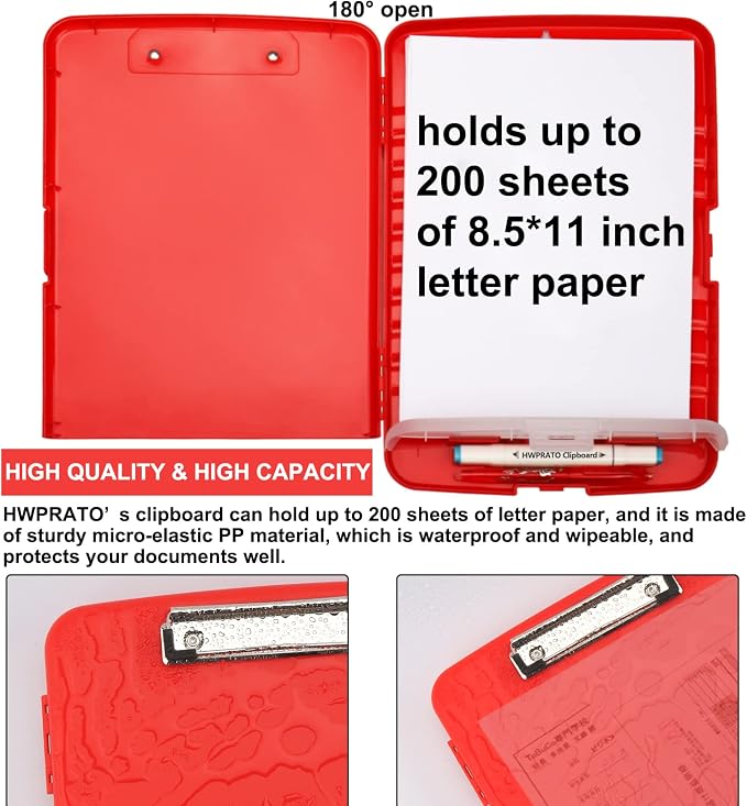 HWPRATO Clip Board Storage Clipboard Case Clip Boards - Image 2