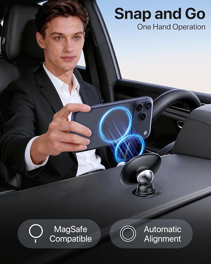 Miracase for MagSafe Car Mount【Strong Magnets】 Magnetic Phone Holder for - Image 6