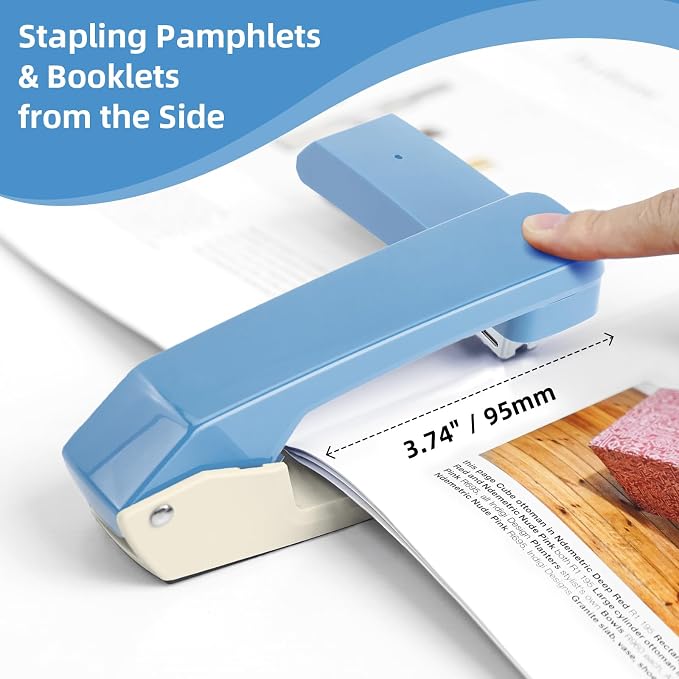 Deli/EZWORK Swing-Arm Swivel Stapler, 25 Sheets Capacity, 360 Degree Rotate - Image 2