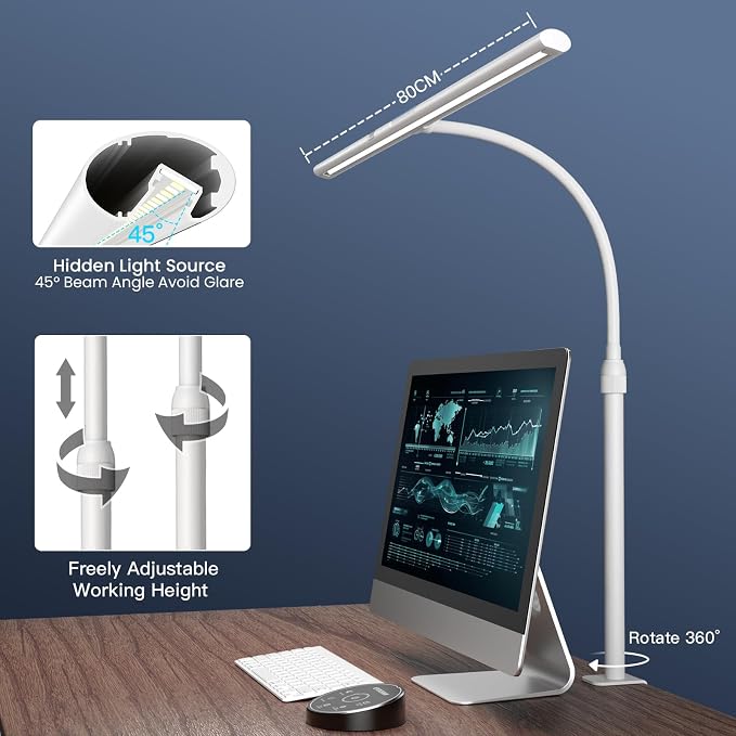 EYOCEAN Desk Lamp, 31.5" Desk Light - Image 6