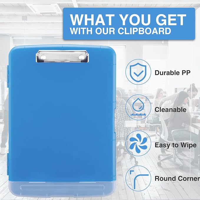 Sooez Clipboard with Storage, High Capacity Nursing Clip Board 8.5 x 11 with - Image 4