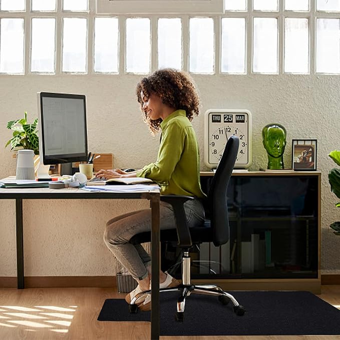 Hardwood and Tile Floor Office Chair Mat, Non-Slip Low-Pile Floor Protector - Image 2