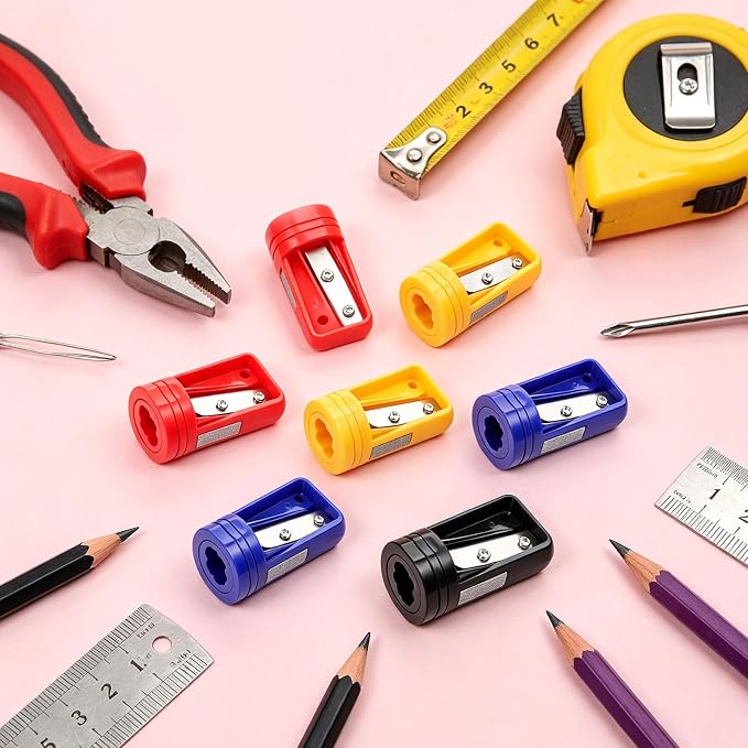 12Pcs Carpenter Pencil Sharpener Compact Manual Flat Pencil Sharpener - Image 8