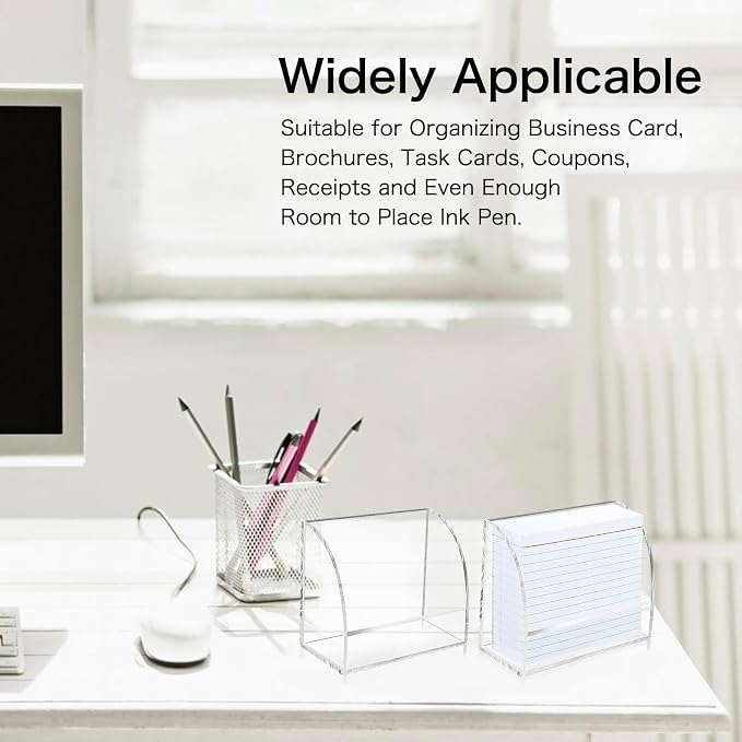 2 PCS 4 X 6 Index Card Holder Clear Acrylic Card Holder - Image 7