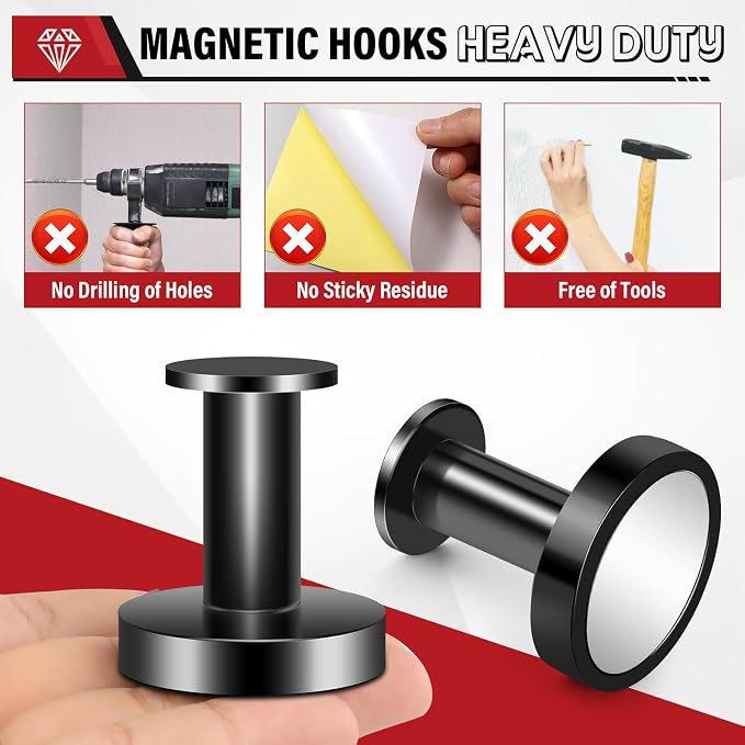 Buelkmag Magnetic Hooks for Cruise Cabins, Magnetic Coat Hook, Heavy Duty - Image 5