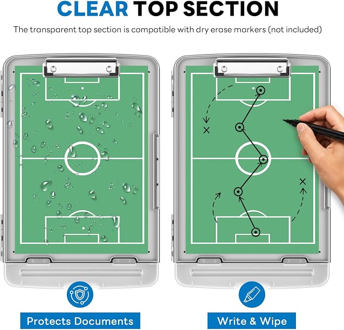 Clipboard with Storage and Pen Holder, Heavy Duty with Dual Compartment - Image 4