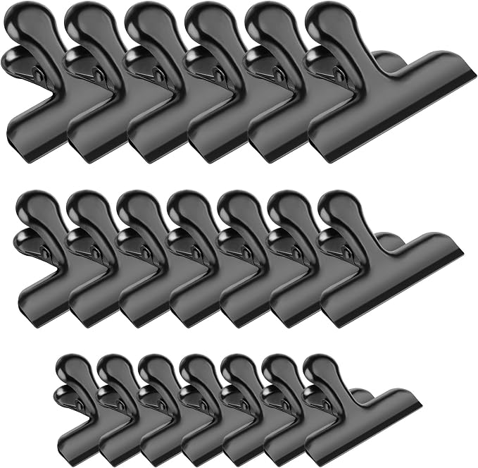 20 Pack 3 Inch Wide Stainless Steel Chip Clips Heavy Duty Food Bag Clamp by FINDMAG
