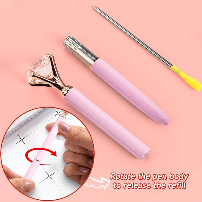 YOXMJDB Pink Pens for Women, 1.0mm Medium Point Black Ink, Office and School - Image 9