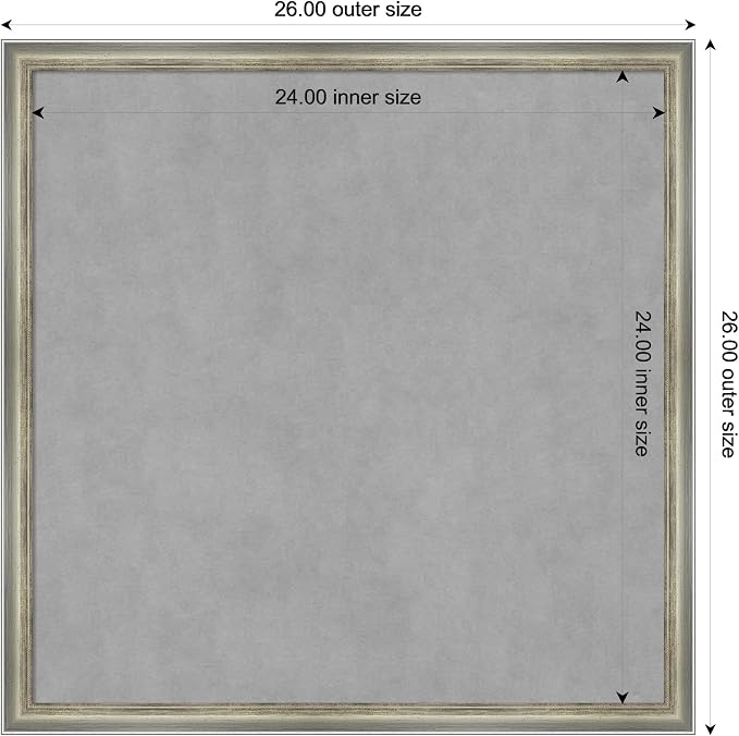 Amanti Art Silver Framed Magnetic Board 26x26 Medium Vision Board - Image 3