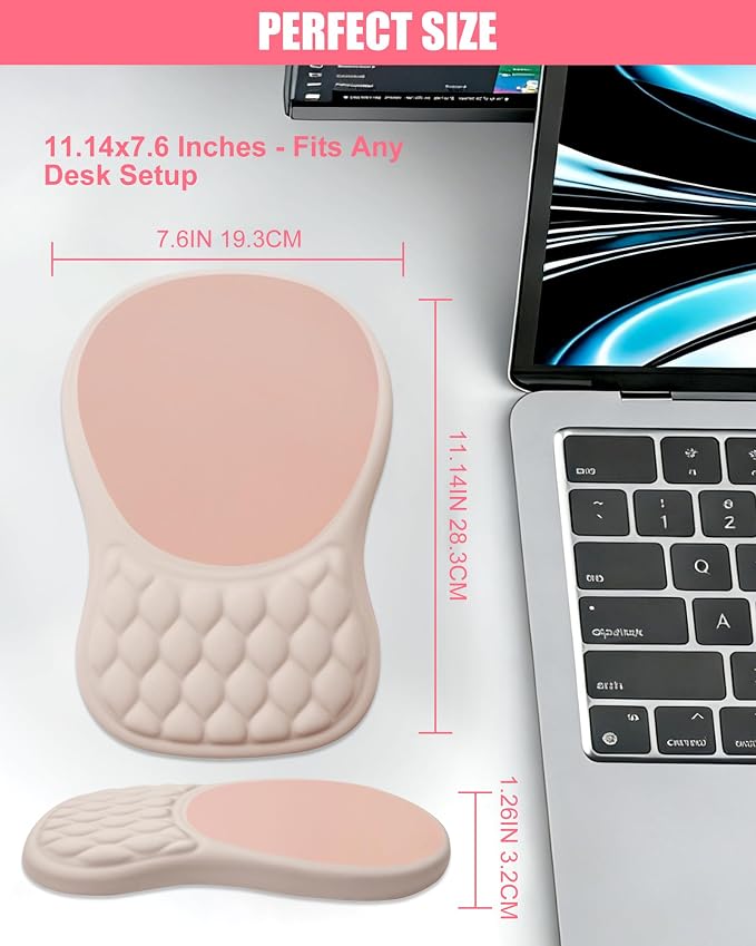 Ergonomic Mouse Pad with Wrist Rest, Slope Design Memory Foam Support, Smooth - Image 7
