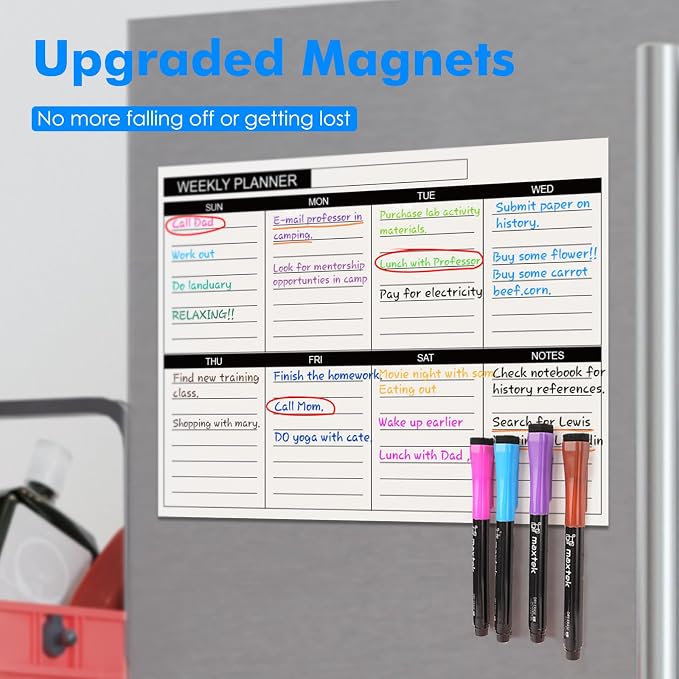 maxtek Magnetic Dry Erase Markers Ultra Fine Tip, 0.7mm Extra Fine Point Thin - Image 9