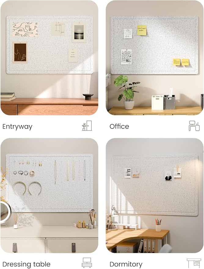 Fluxynara Bulletin Board, 35.4" x 23.6" Cork Board Alternative - Image 7