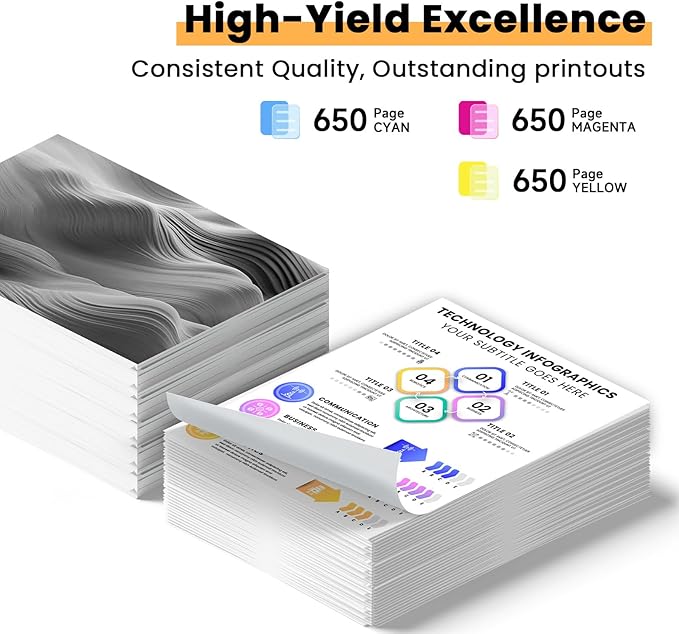 Remanufactured Ink Cartridges Replacement for Epson 302 XL 302XL T302XL Ink Cartridges Multipack for Epson Expression Premium XP-6100 XP6100 XP6000 XP-6000 (C/M/Y 3 Pack)-DeskLoop Office