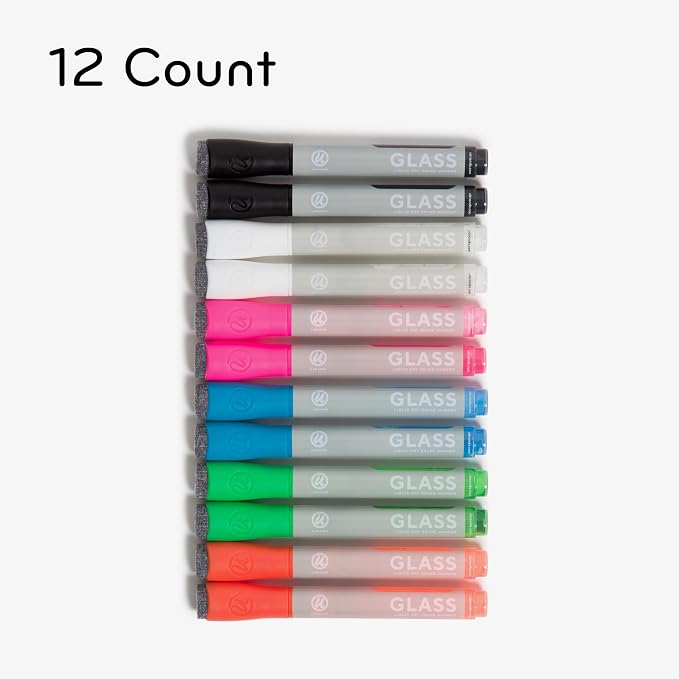 U Brands Bold Tip Liquid Glass Whiteboard Markers - Image 2