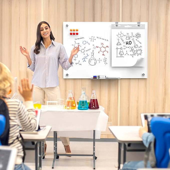 MaxGear 36" x 24" Glass Whiteboard Wall Mounted - Image 7