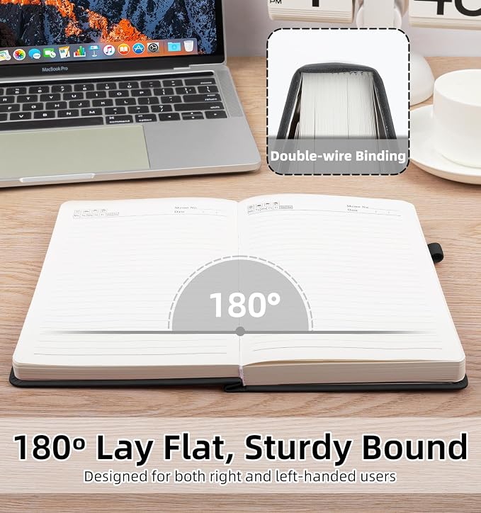 Lined Journal Notebook 365 Pages, A5 Leather Journals - Image 6