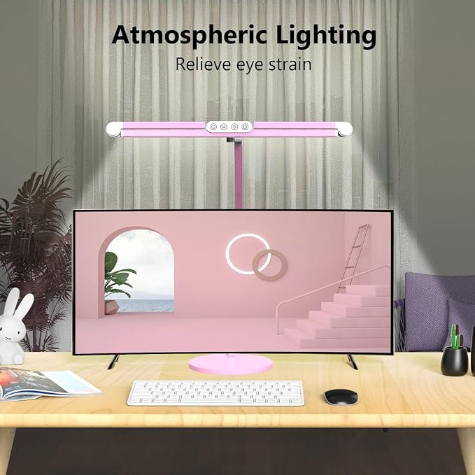 Micomlan Led Desk Lamp with Base, Adjustable Tall Architect Desk Light - Image 3