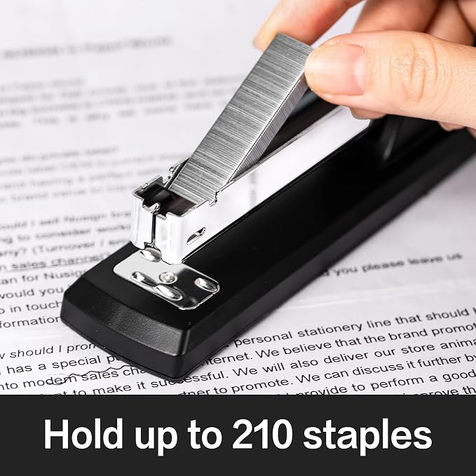 Deli Stapler, Desktop Stapler, Office Staplers, 25 Sheet Capacity, Includes - Image 4