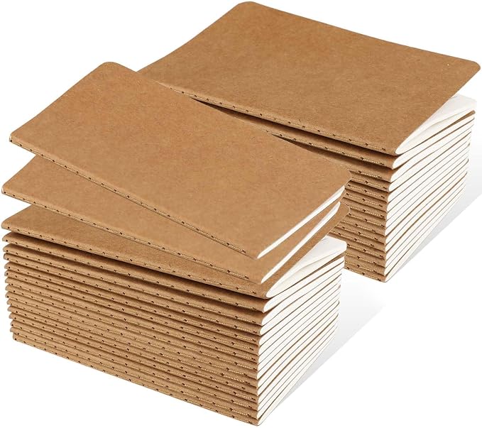 Oucaru 32PCS Mini Notebooks Bulk, 3.5" x 5.5", 60 Pages Lined Paper Small by Oucaru