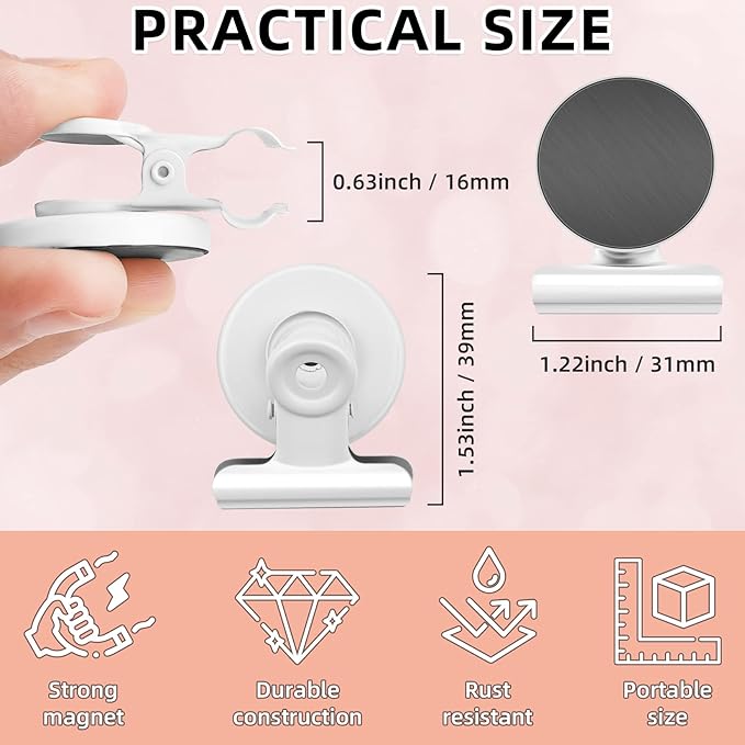 Grtard 6 Pack Magnetic Clips Heavy Duty, Magnet Clips - Image 2