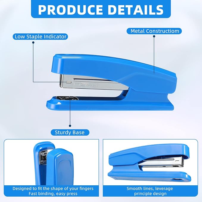Desktop Stapler School College Office Supplies Portable Durable Staplers - Image 3