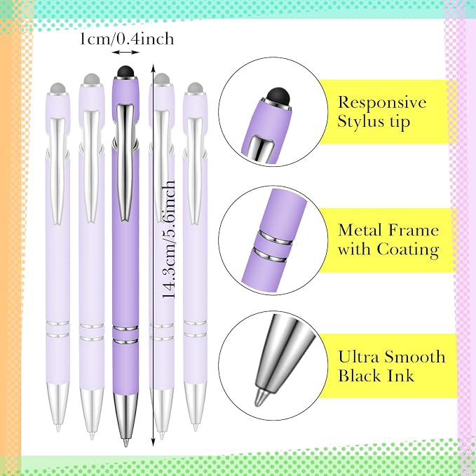 Zonon 38 Pieces Rubberized Ballpoint Pen - Image 3