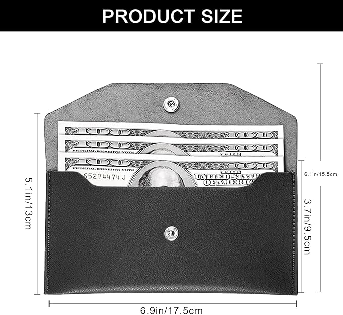 Pu Leather Cash Envelope Wallet - Image 2