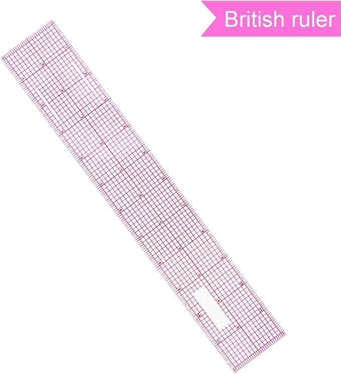 6 Pieces Clear Rulers Sewing Transparent, French Inch, Metric and L-Square - Image 3