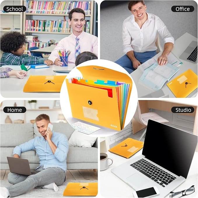Accordian File Organizer 7 Pocket Expanding File Folder - Image 7