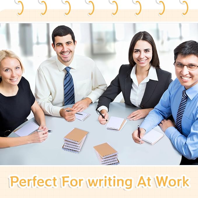 Teling 50 Pcs Spiral Graph Paper Memo Pads Bulk 3x5 Inch Small Note Pads Top Spiral Pocket Graph Notebook 75 Pages Mini Grid Steno Notepads for Writing Sketching Drawing School Office Work Supplies-DeskLoop Office