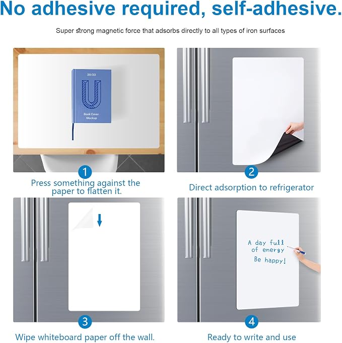 Magnetic Fridge White Board Paper, Kitchen Refrigerator Whiteboard - Image 7