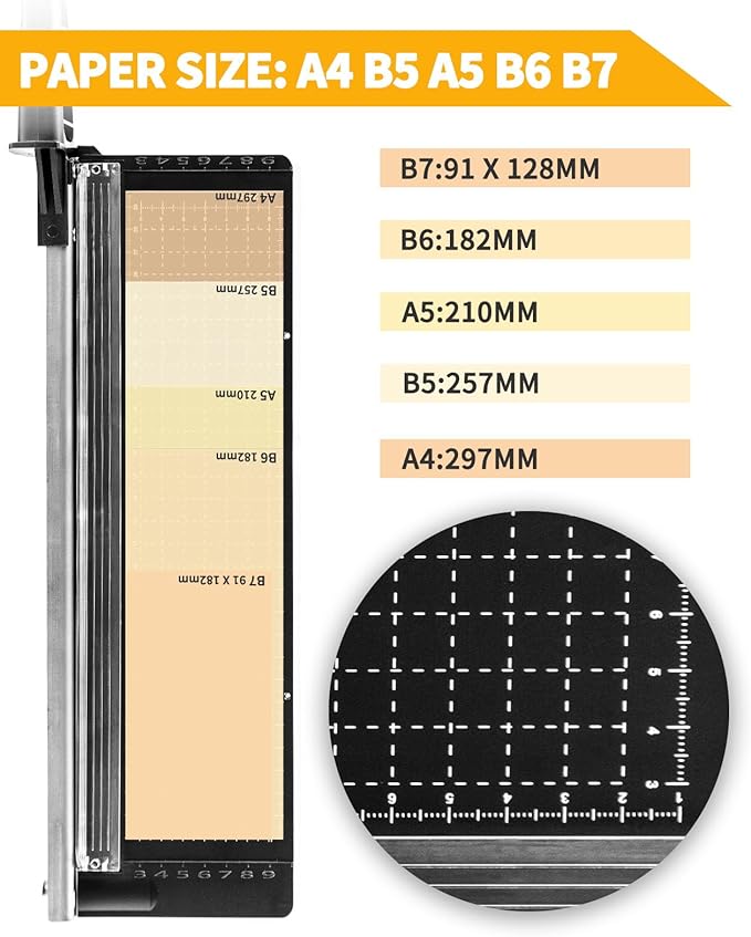 MAKEASY Paper Cutter 12 Inch, 8 Sheet Capacity, Heavy Duty Paper Cutter for Cardstock, Guillotine Paper Trimmer for Crafting, Classroom and Office-DeskLoop Office