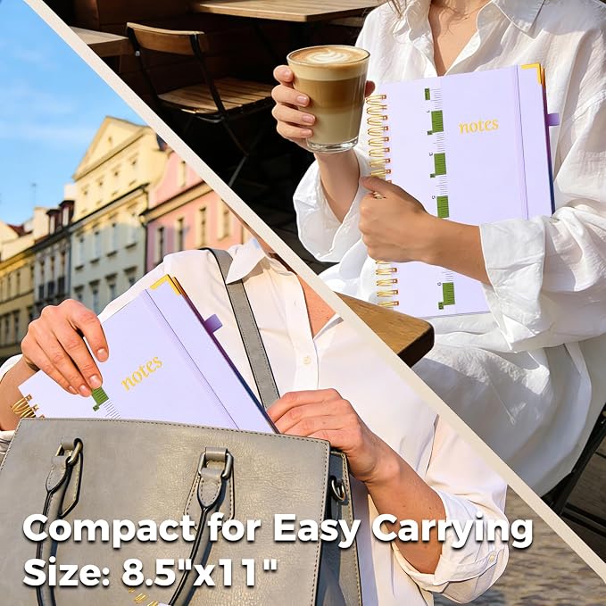 XYark A4 Hardcover Spiral Notebook, 8.5"x11" College Ruled Notebooks - Image 8