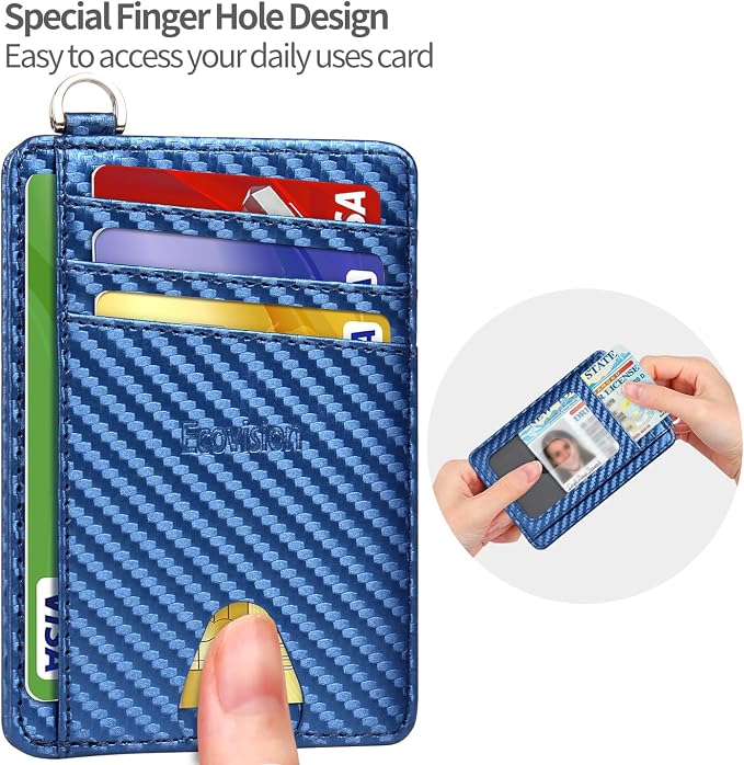 Slim Minimalist Front Pocket Wallet, RFID Blocking Credit Card Holder Wallet - Image 3