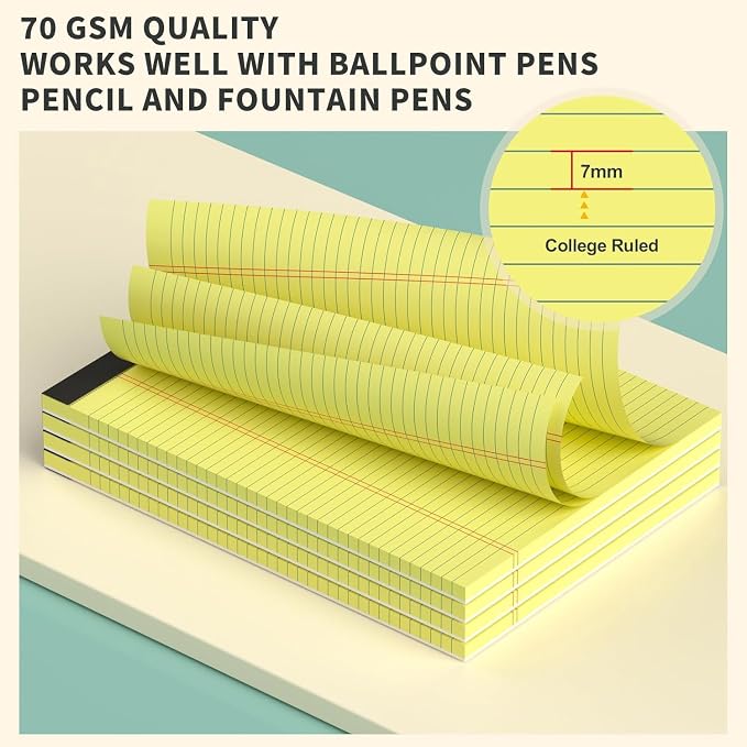 Yellow Legal Pads 8.5 x 11 College Ruled - Image 3